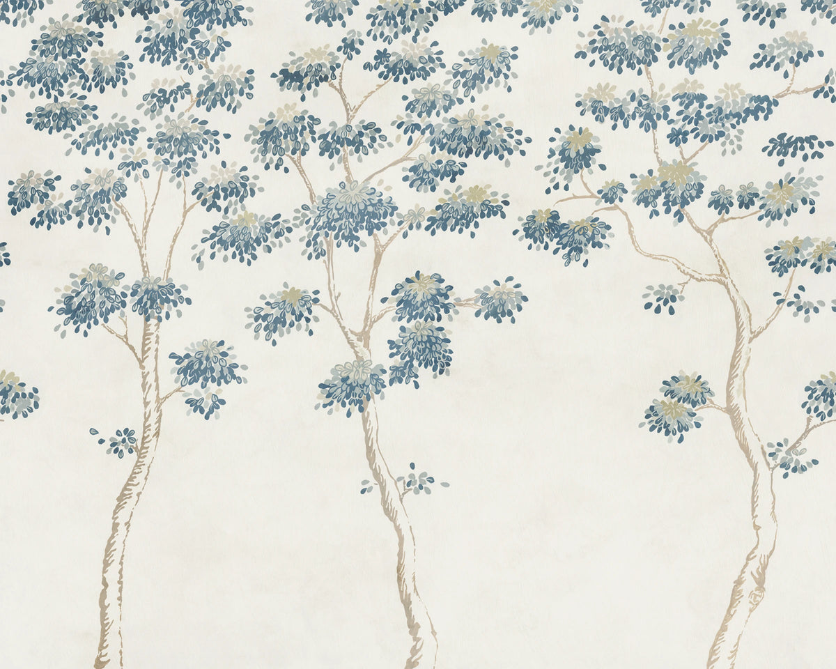 Wilhelm wall mural by Sandberg – forest & woodland design, Blue