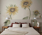 Sunflowers wall mural by Sandberg – floral design, Yellow