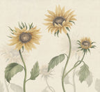 Sunflowers wall mural by Sandberg – floral design, Yellow – styled in a room setting, view 6