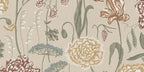 Aurelie Mural wall mural by Sandberg – floral design, Beige – Sand – flat swatch showing the repeat, view 2