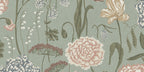 Aurelie Mural wall mural by Sandberg – floral design, Light Blue – flat swatch showing the repeat