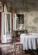 Leon Mural wall mural by Sandberg – botanical design, Green – styled in a room setting, view 6