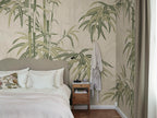 Leon Mural wall mural by Sandberg – botanical design, Green – styled in a room setting, view 7