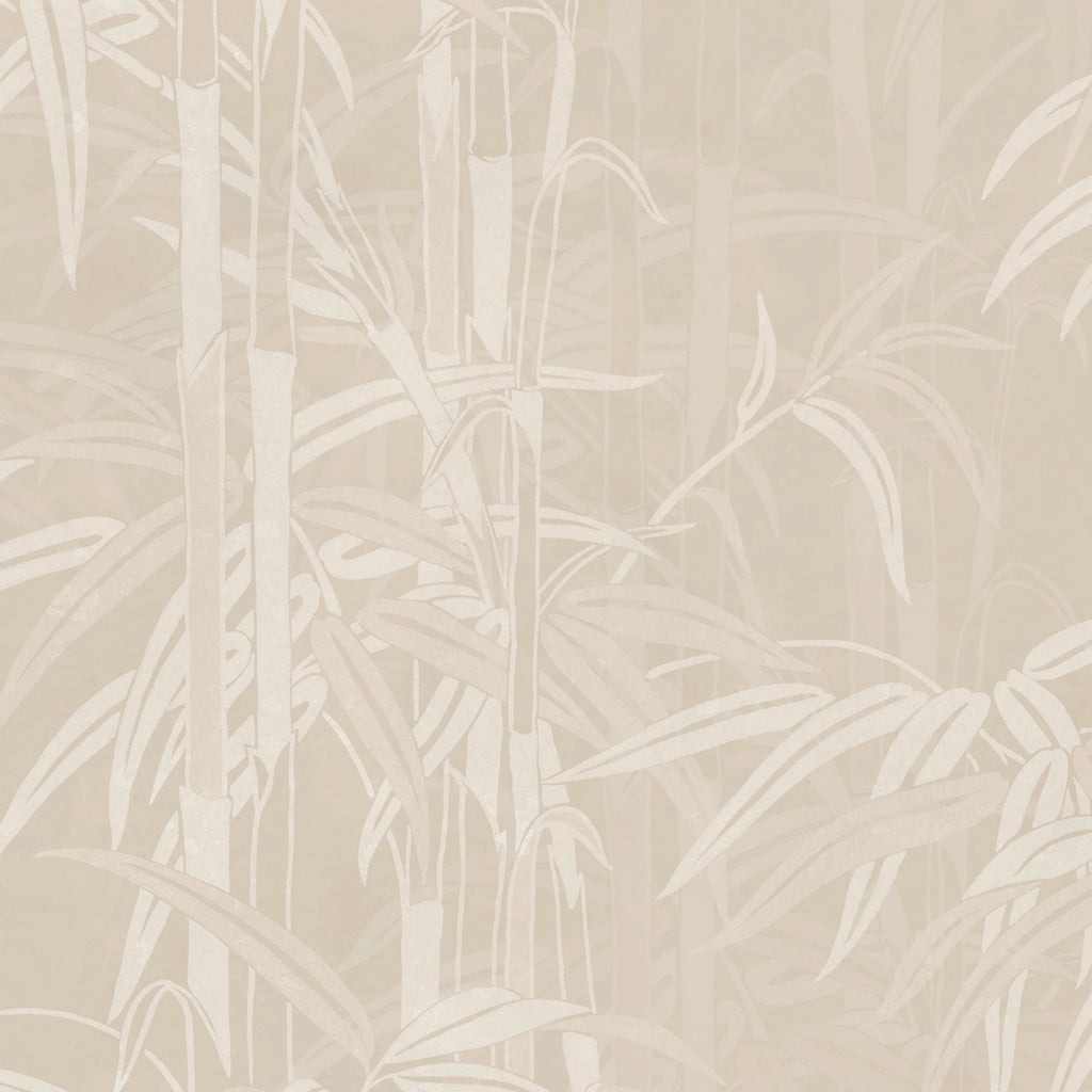 Leon Mural wall mural by Sandberg – botanical design, Beige – flat swatch showing the repeat