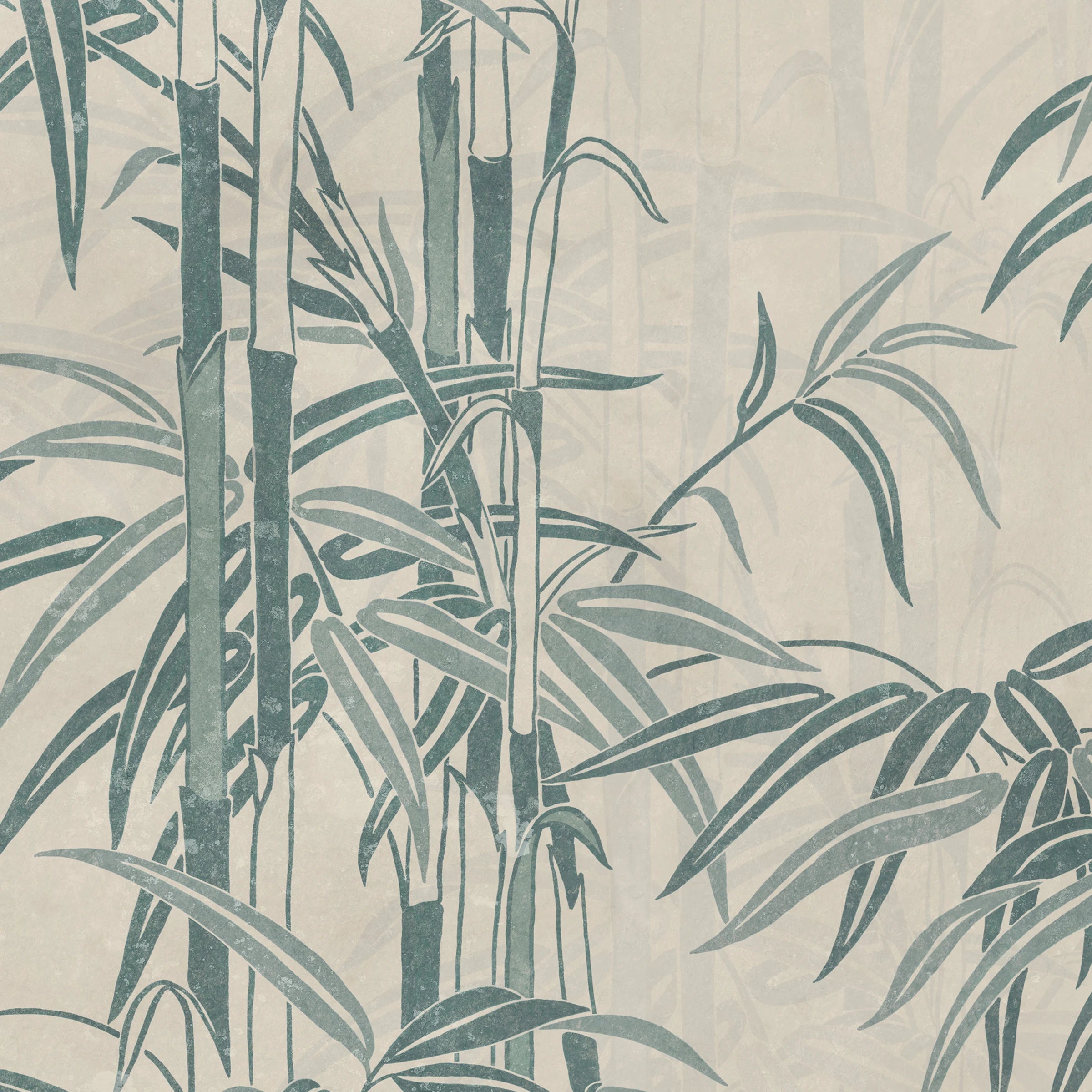 Leon Mural wall mural by Sandberg – botanical design, Blue – flat swatch showing the repeat, view 2