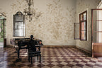 Chinoiserie Garden wallpaper by Sandberg – chinoiserie design, Beige – styled in a room setting