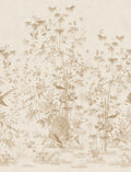 Chinoiserie Garden wallpaper by Sandberg – chinoiserie design, Beige – flat swatch showing the repeat