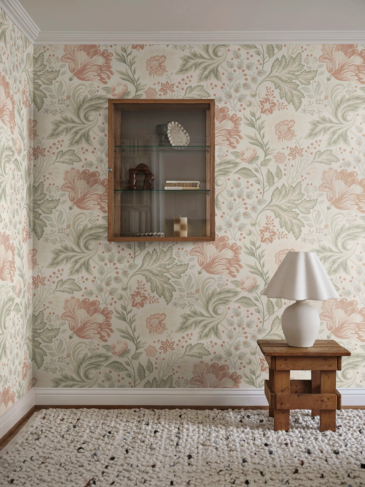 Ava Mural wall mural by Sandberg – floral design, Multicolour – Spring – styled in a room setting, view 3