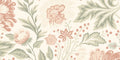 Ava Mural wall mural by Sandberg – floral design, Multicolour – Spring – flat swatch showing the repeat, view 2