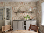 Ava Mural wall mural by Sandberg – floral design, Brown – Hazel – styled in a room setting, view 2