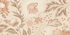 Ava Mural wall mural by Sandberg – floral design, Brown – Hazel – flat swatch showing the repeat