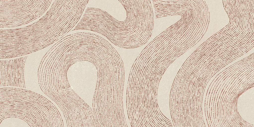 Zen Mural wall mural by Sandberg – abstract design, Orange – Terracotta – flat swatch showing the repeat, view 6