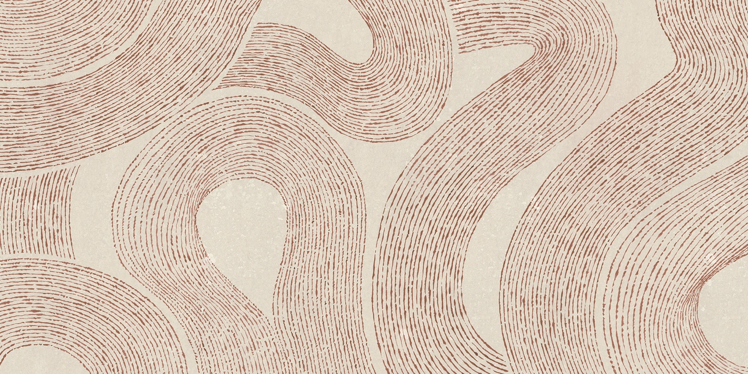 Zen Mural wall mural by Sandberg – abstract design, Orange – Terracotta – flat swatch showing the repeat, view 6