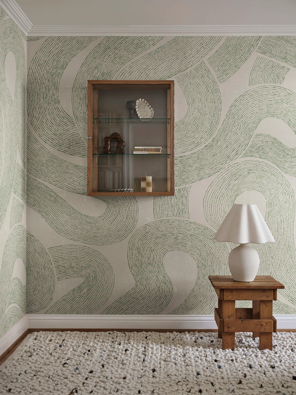 Zen Mural wall mural by Sandberg – abstract design, Green