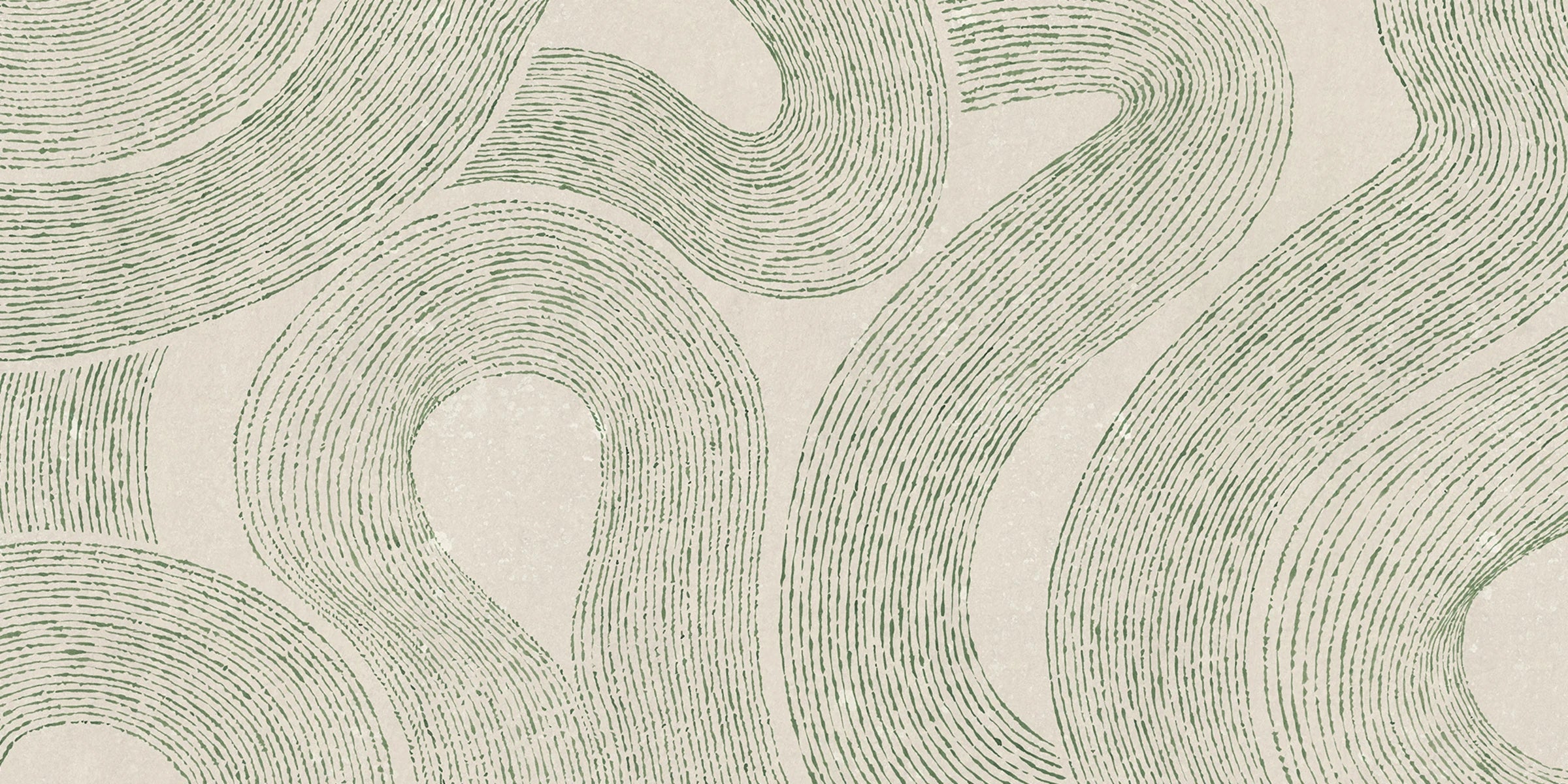 Zen Mural wall mural by Sandberg – abstract design, Green – flat swatch showing the repeat, view 3