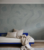 Zen Mural wall mural by Sandberg – abstract design, Blue – Misty Blue