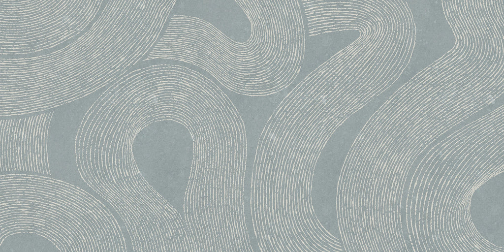 Zen Mural wall mural by Sandberg – abstract design, Blue – Misty Blue – flat swatch showing the repeat, view 5