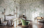 Louie wall mural by Sandberg – tropical design, Light Green – styled in a room setting, view 4