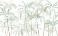 Louie wall mural by Sandberg – tropical design, Light Green – flat swatch showing the repeat, view 2