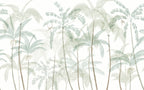 Louie wall mural by Sandberg – tropical design, Light Green – flat swatch showing the repeat, view 2