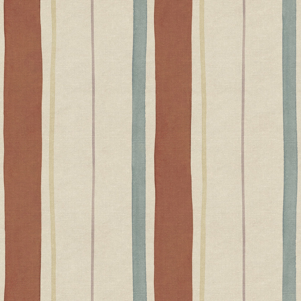 Billie wallpaper by Sandberg – stripe design, Red – styled in a room setting, view 6