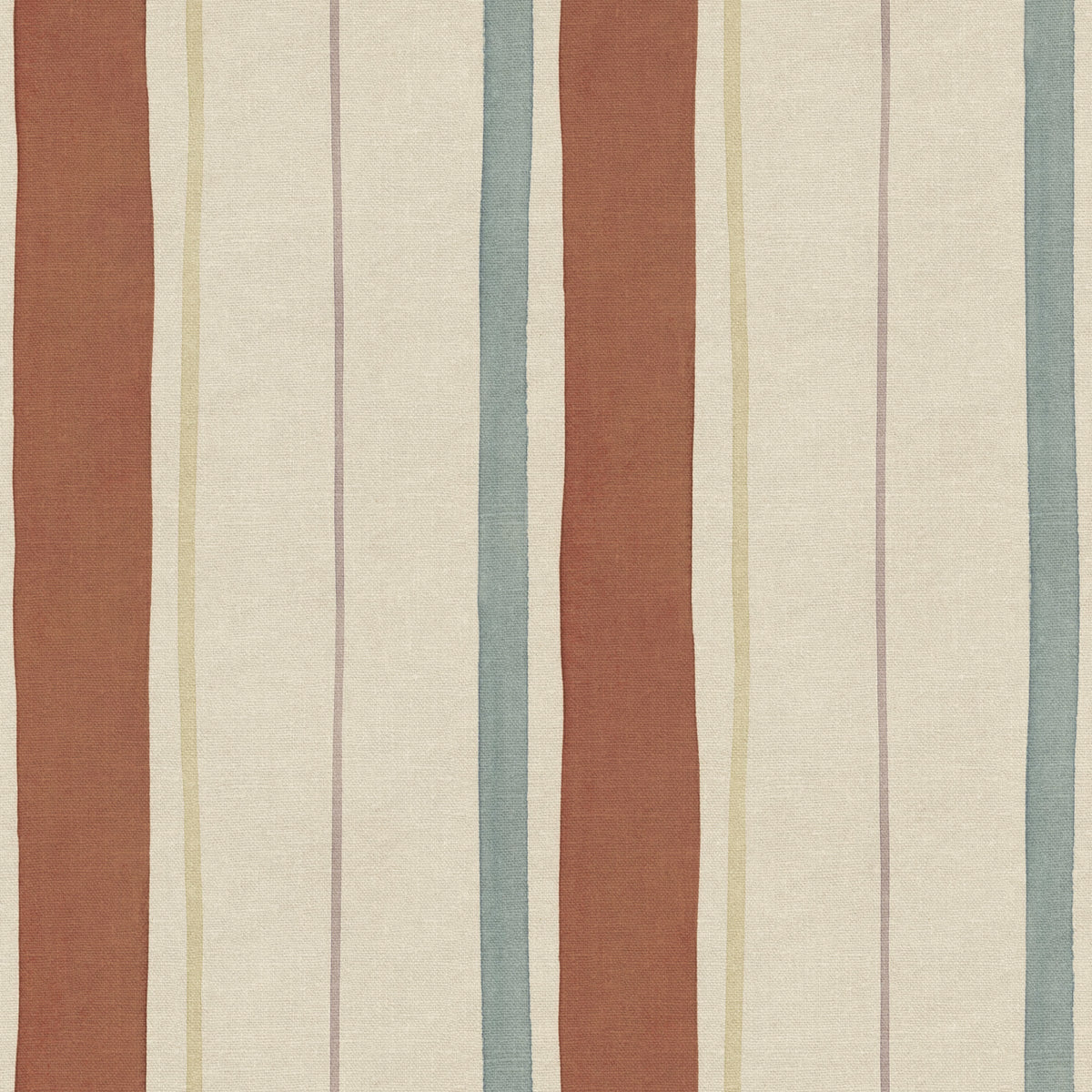 Billie wallpaper by Sandberg – stripe design, Red – styled in a room setting, view 6