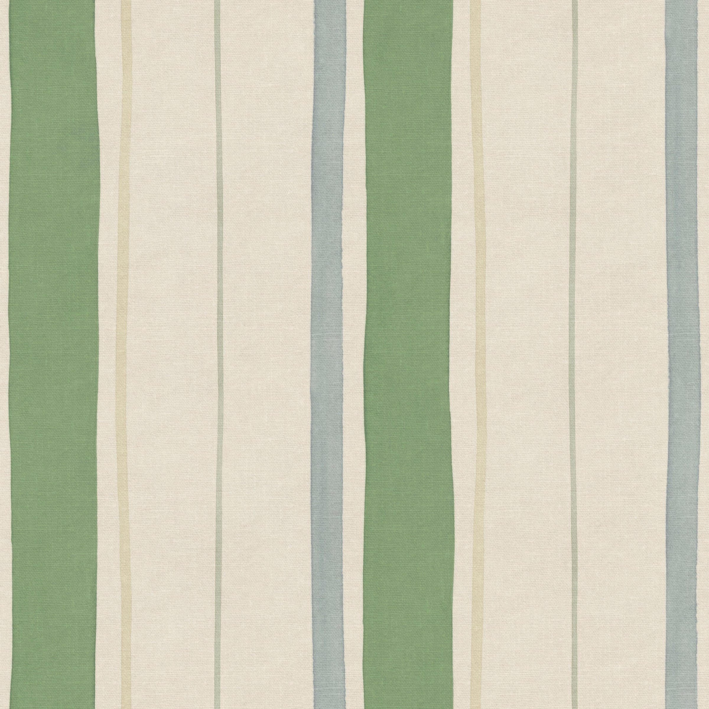 Billie wallpaper by Sandberg – stripe design, Green – styled in a room setting, view 2