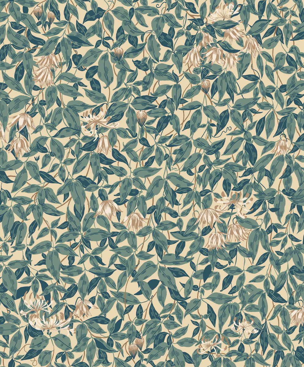 Linnea Blue wallpaper by Sandberg – botanical design