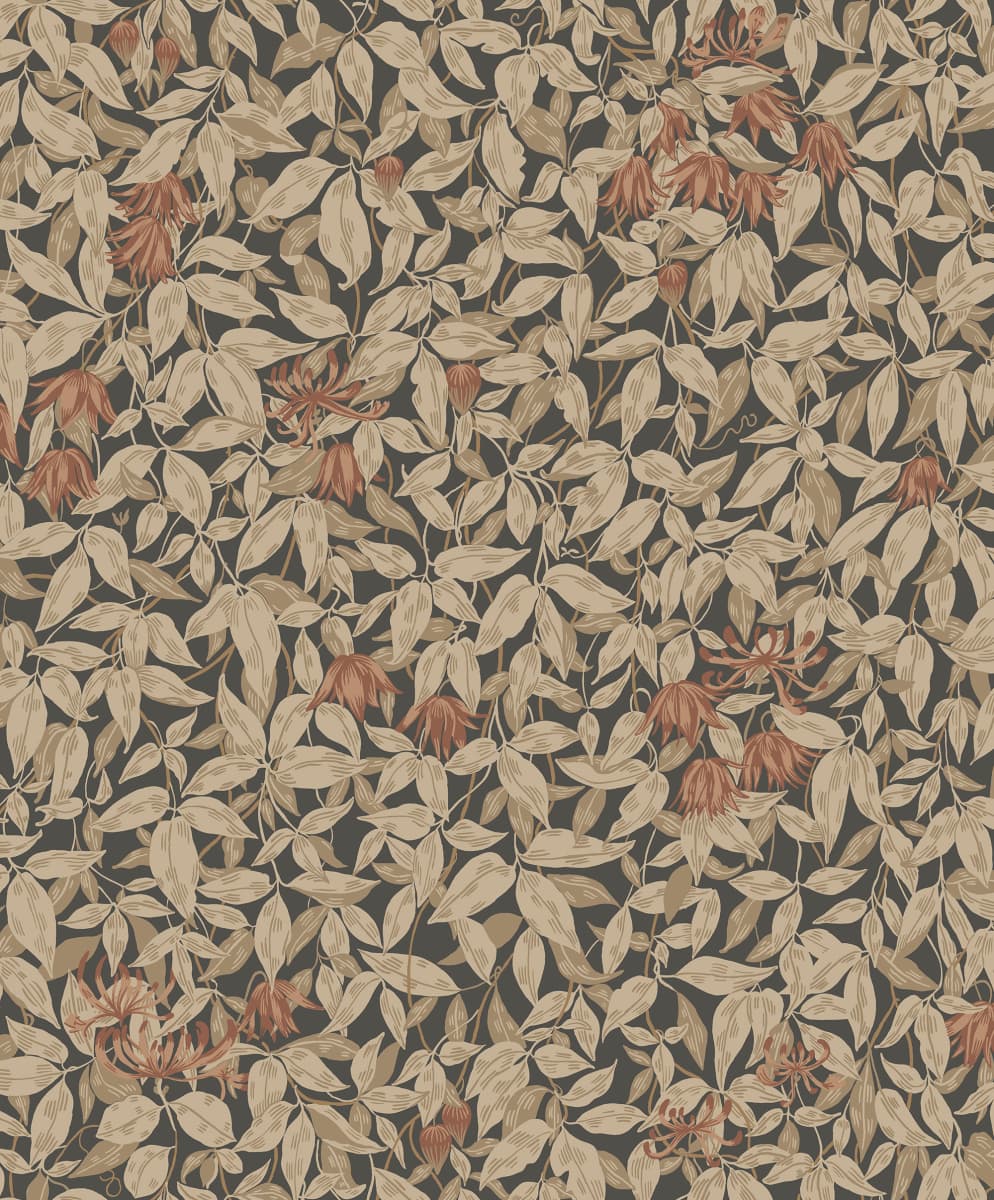 Linnea Charcoal wallpaper by Sandberg – botanical design