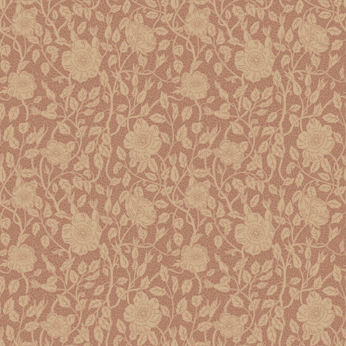 Anton Terracotta wallpaper by Sandberg – floral design