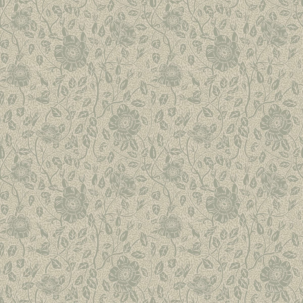 Anton Sage Green wallpaper by Sandberg – floral design