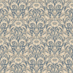 Emil wallpaper by Sandberg in Indigo Blue, flat pattern repeat