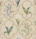 Louise wallpaper by Sandberg – botanical design, Clay, flat pattern repeat