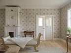 Louise wallpaper by Sandberg – botanical design, Pastel, styled on an interior wall