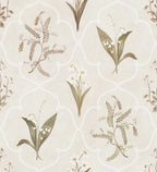 Louise wallpaper by Sandberg – botanical design, Pastel, flat pattern repeat