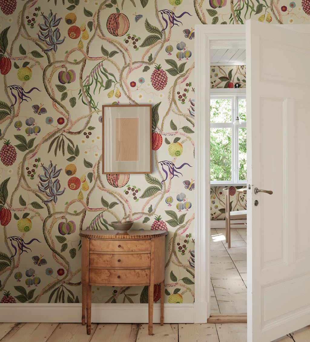 Tree of Life Mural wall mural by Sandberg – botanical design, Multi, styled on an interior wall