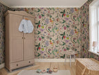 Tree of Life Mural wall mural by Sandberg – botanical design, Pink, styled on an interior wall
