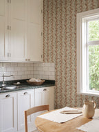 Beatrice wallpaper by Sandberg – floral design, Dusty Pink, styled in a second room setting