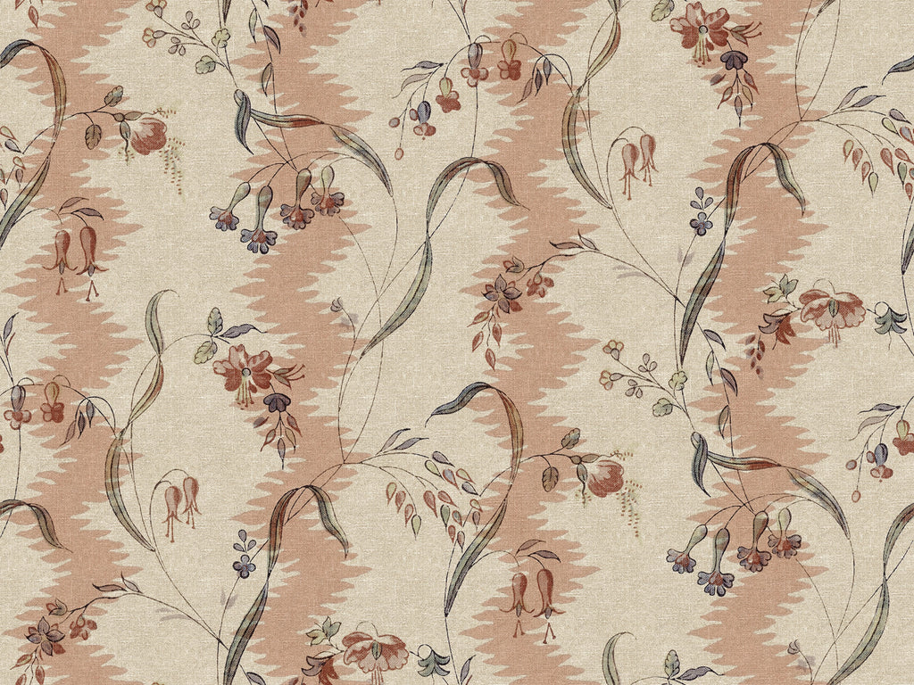 Beatrice wallpaper by Sandberg – floral design, Dusty Pink, flat pattern repeat