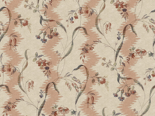 Beatrice wallpaper by Sandberg – floral design, Dusty Pink, flat pattern repeat