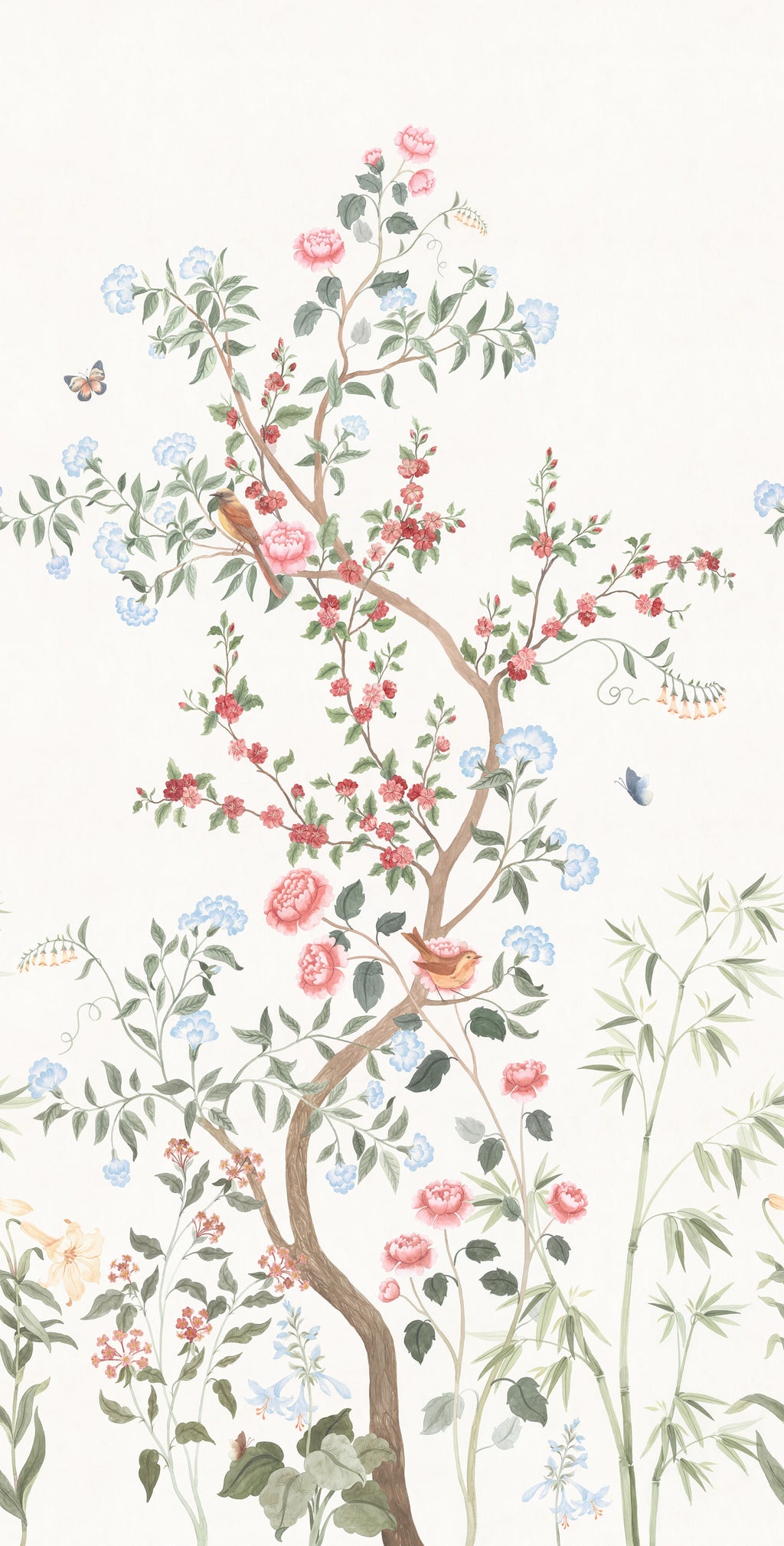 Eleonora wallpaper by Sandberg – floral design, Colorful, flat pattern repeat