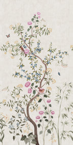 Eleonora wallpaper by Sandberg – floral design, Green, flat pattern repeat