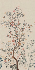 Eleonora wallpaper by Sandberg – floral design, Misty Blue, flat pattern repeat