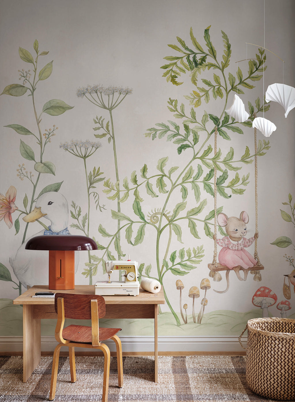 Vilhelmina wall mural by Sandberg – kids & nursery design, Green