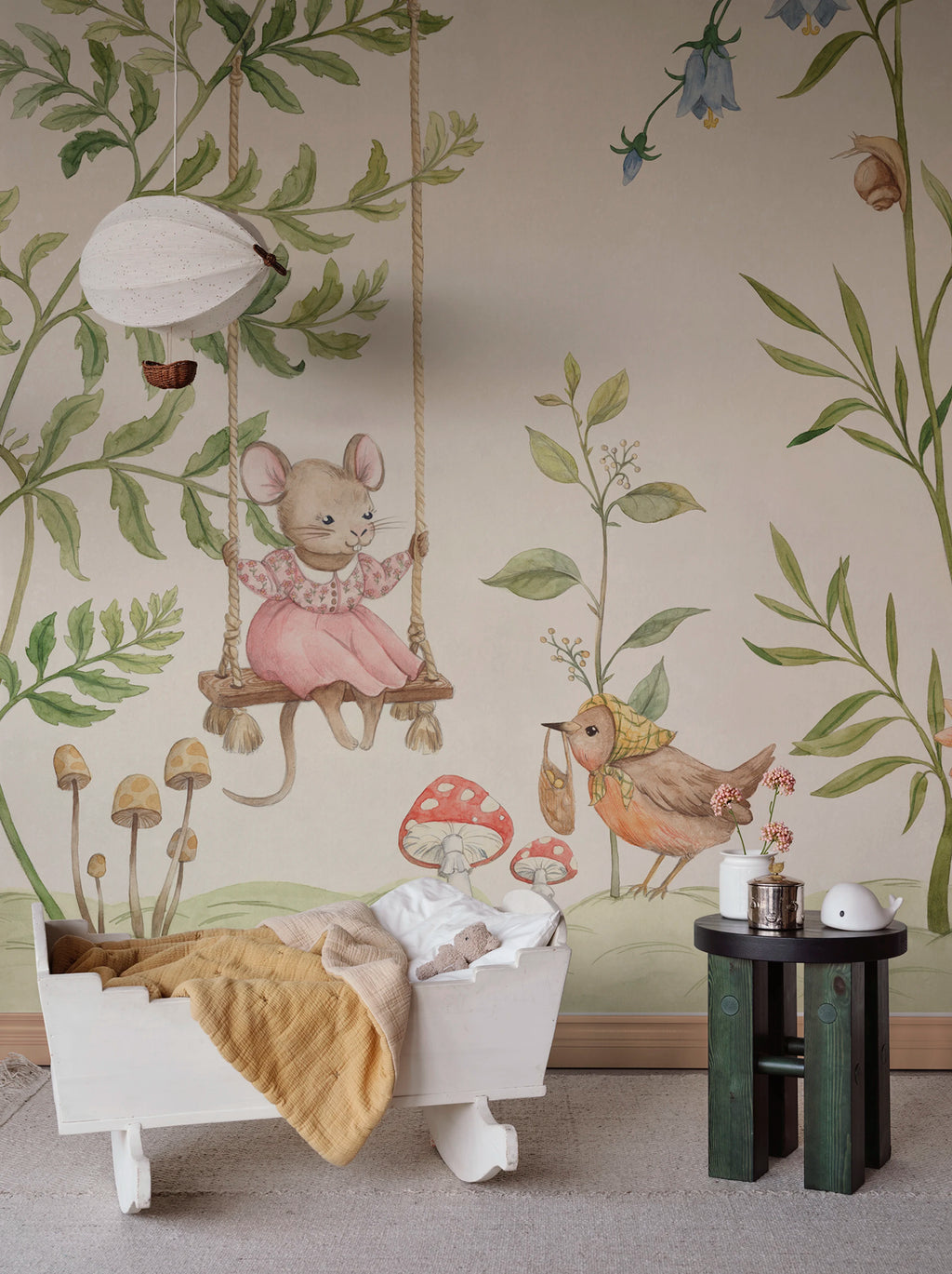 Vilhelmina wall mural by Sandberg – kids & nursery design, Green