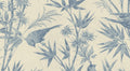 Celeste Mural wall mural by Sandberg – botanical design, Blue, flat pattern repeat
