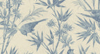 Celeste Mural wall mural by Sandberg – botanical design, Blue, flat pattern repeat
