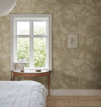 Celeste Mural wall mural by Sandberg – botanical design, Beige, styled on an interior wall