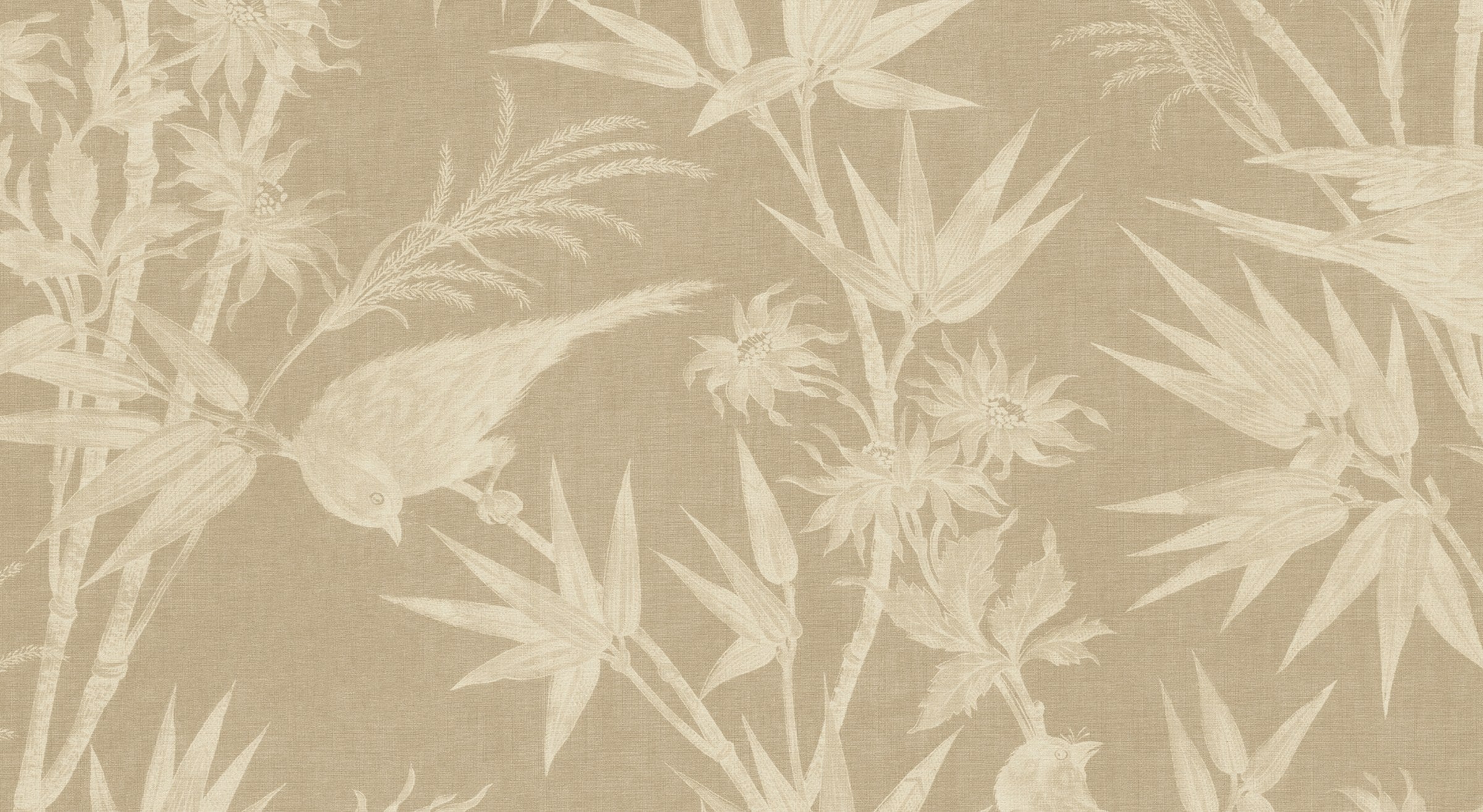 Celeste Mural wall mural by Sandberg – botanical design, Beige, flat pattern repeat