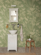 Celeste Mural wall mural by Sandberg – botanical design, Green, styled in a second room setting